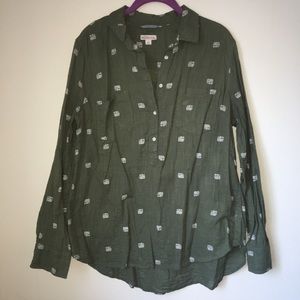 Merona Tops - Elephant Button Up Merona Tops - Elephant Button Up